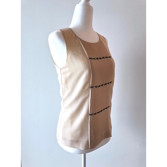 JCrew dusty pink pleated sleeveless blouse - Picture 2 of 4